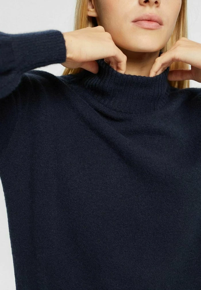Esprit MIT STEHKRAGEN - Jumper - Navy - Image 4