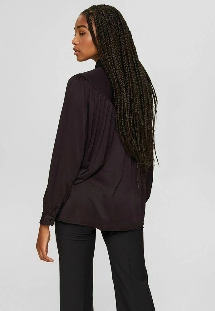 Esprit Button-down Blouse - Black - Image 3