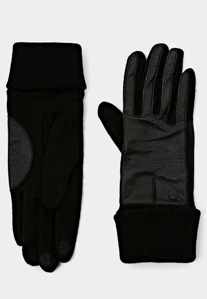 Esprit MIT LEDERBESATZ - Gloves - Black - Image 4