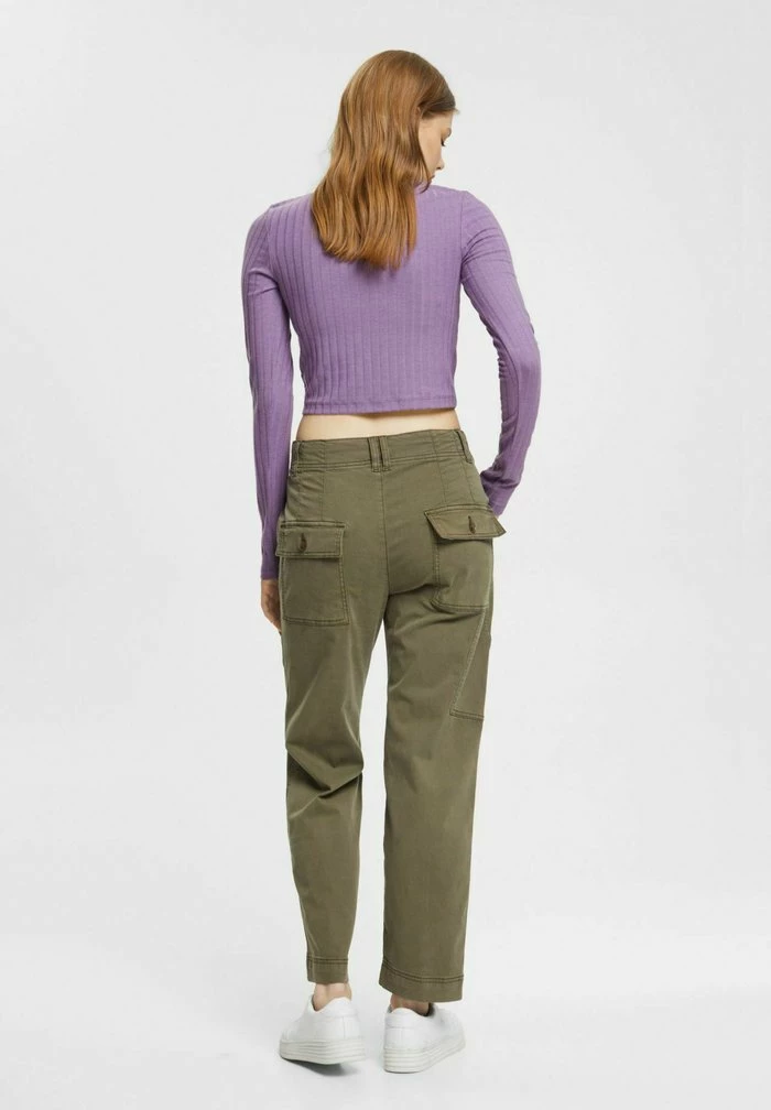 Esprit Trousers - Dark Khaki - Image 4