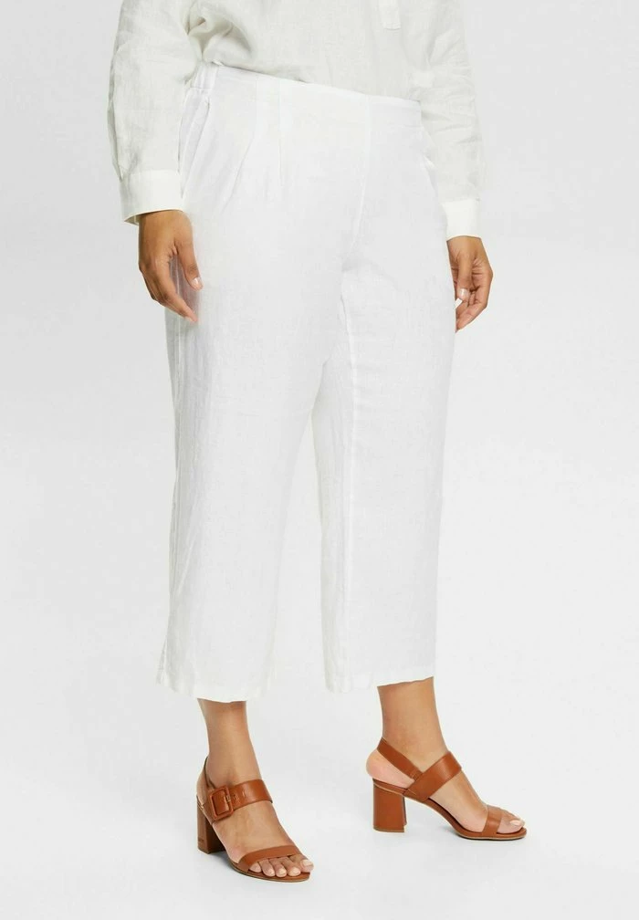 Esprit CURVY - Trousers - White - Image 4