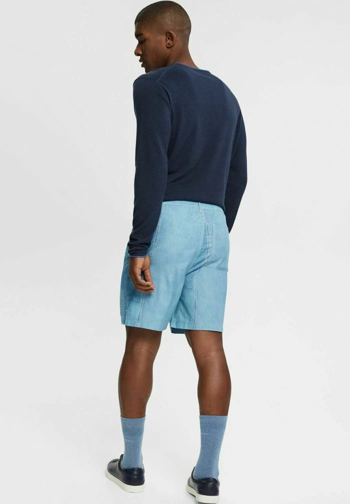 Esprit MIT ALLOVER PRINT - Denim Shorts - Blue Medium Wash - Image 3