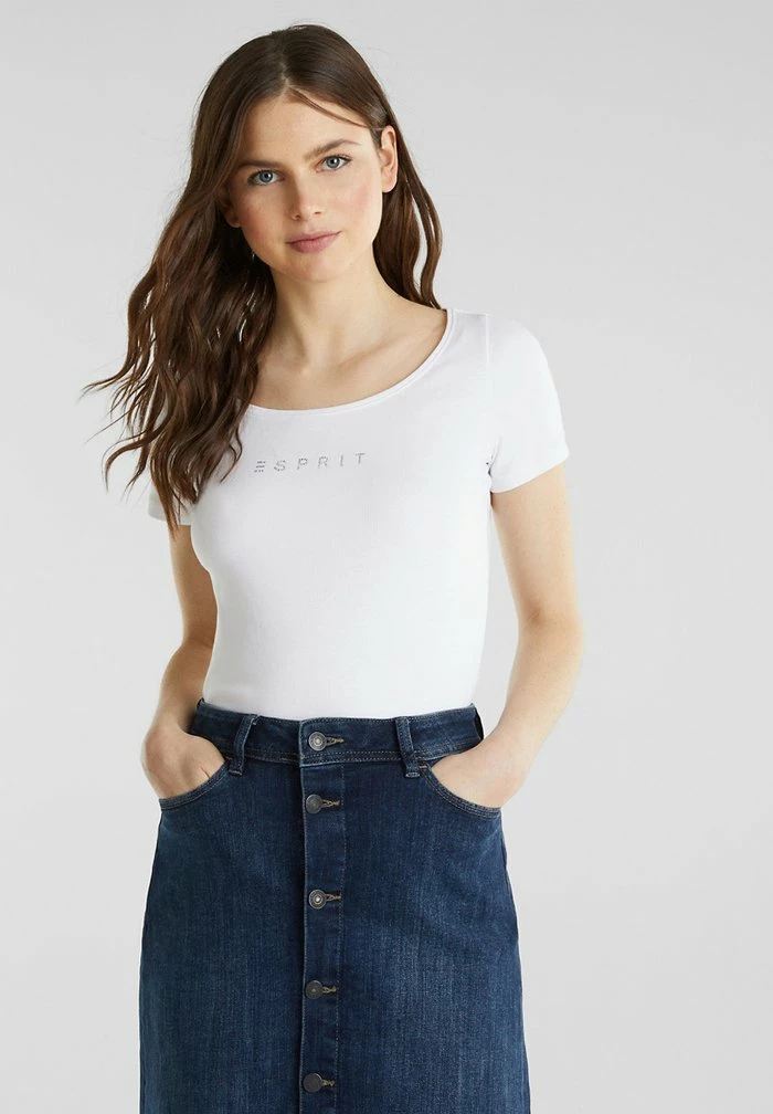 Esprit NOOS CORE OCS - Print T-shirt - White