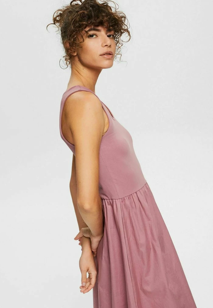 Esprit MATERIAL MIX IN LÄNGE - Maxi Dress - Mauve - Image 5