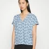 Esprit FLUID - Print T-shirt - Pastel Blue