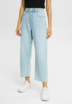 Esprit MIT KNOPFLEISTE - Bootcut Jeans - Blue Light Washed