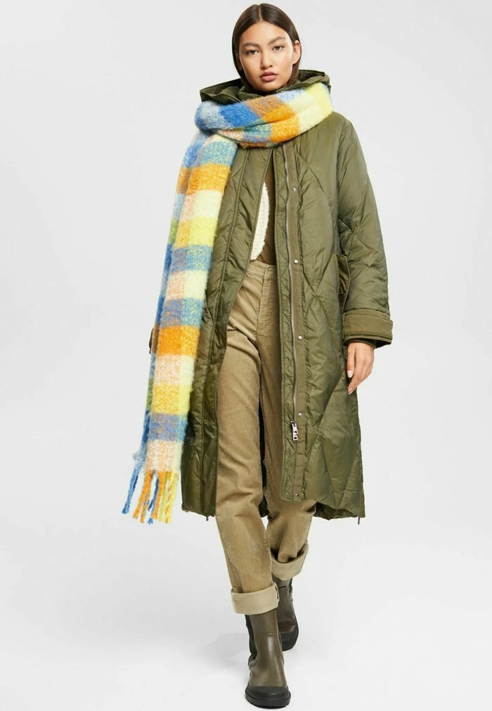 Esprit Down Coat - Dark Khaki - Image 2
