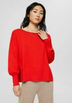 Esprit MIT SCHLITZEN - Jumper - Orange Red