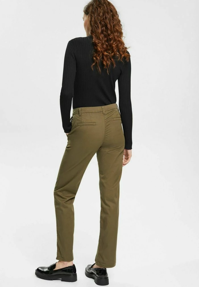 Esprit SUS MR STR - Trousers - Dark Khaki - Image 3