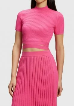 ESPRIT SWEATERS - Print T-shirt - Pink Fuchsia