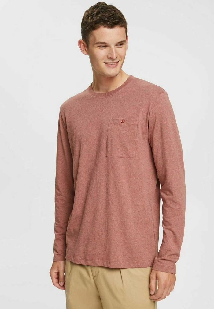 Esprit REGULAR FIT - Long Sleeved Top - Terracotta