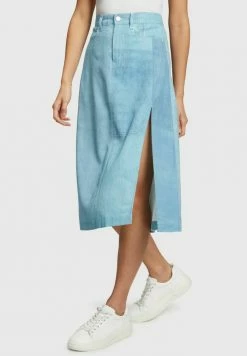 Esprit MIT ALLOVER PRINT - A-line Skirt - Blue Medium Washed New